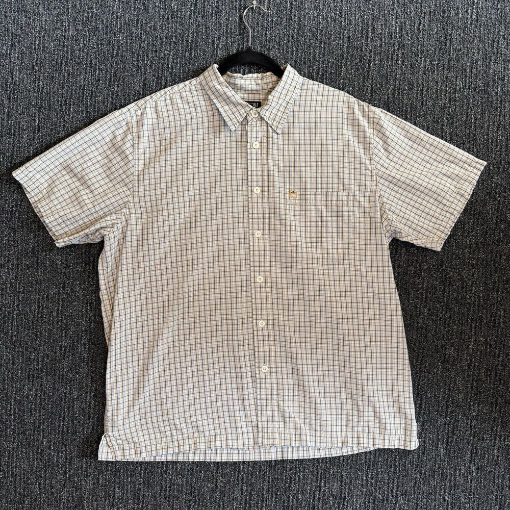 Vintage Aeropostale Men’s Large Plaid Button Down Shirt Short‎ Sleeve Y2K Indie